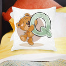 Axyaa Cartoon Bear Alphabet Print Cushion Cover - Children's Room Decor