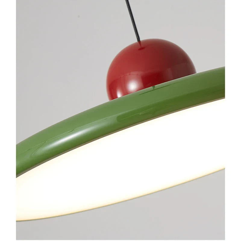 Axyaa Green Flying Saucer Chandelier for Bedroom, Dining, Study - Medieval, Wabi-Sabi Cream Wind