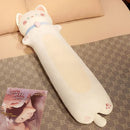 Axyaa Cute Cat Doll Plush Toy Sleeping Pillow Leg Clamping Long Girl Doll