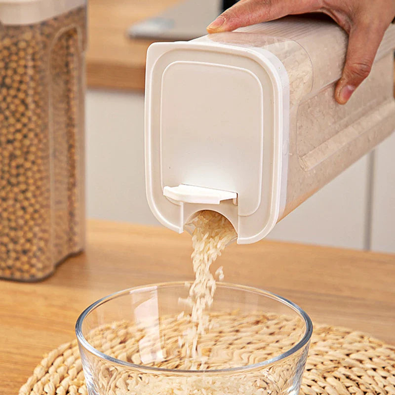 Axyaa Sealed Grain Rice Container Storage Box, Moisture-Proof Kitchen Organizer