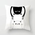 Axyaa Cat Sofa Pillow Cover - Cartoon Style Home Decor Pillowcase