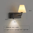 Axyaa LED Wall Lamps With Switch USB for Bedroom Living Room Hallway Decor