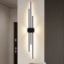 Axyaa Black Aluminum LED Wall Light for Modern Indoor Lighting
