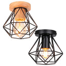 Axya Vintage Industrial Wood Ceiling Lights Retro Loft Plafonniers