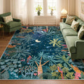Axyaa Retro Light Luxury Tiger Sunset Rug: Large Area Bedroom & Living Room Carpet
