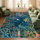 Axyaa Retro Light Luxury Tiger Sunset Rug: Large Area Bedroom & Living Room Carpet