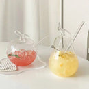 Axyaa Apple Cocktail Glasses Cup Set - Clear Glass for Bar Gathering Party