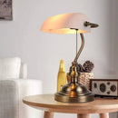 Axyaa Green Bankers Lamp: Mid Century Eye-Care Table Lamp for Home Office