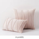 Axyaa Christmas Decorative Velvet Throw Pillow Covers, Red Green Black Solid Sofa Cushion Case