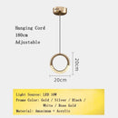 Axyaa Gold Ring LED Pendant Chandelier Ceiling Light Nordic Designer Fixture