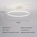 Axyaa Modern Circle LED Chandelier Aluminum Dimmable Ceiling Light Bedroom Lamp