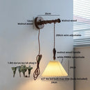 Axyaa Antique Gold Brass LED Wall Sconce Light Black Walnut White Ceramic