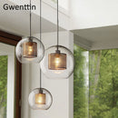 Axyaa Nordic Glass Pendant Light: Modern Kitchen Hanging Lamp