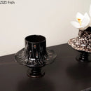 Axyaa Floral Resin Vase Desk Decoration with Artificial Flowers
