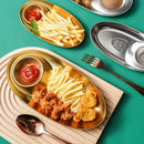 Axyaa Stainless Steel Snack Plate for Hotel and Restaurant Use