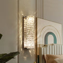 Axyaa Modern Crystal LED Wall Lamp in Chrome Steel
