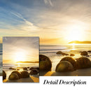 Axyaa Beach Sunset Canvas Wall Art for Aesthetic Living Room Decor