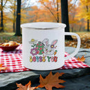 Axyaa Rainbow Enamel Dwarf Mug Set for BBQ Party, Easter & Breakfast.