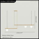 Axyaa Modern Minimalist Linear Pendant Light: Stylish Nordic Chandelier for Living Room & Restaurant.