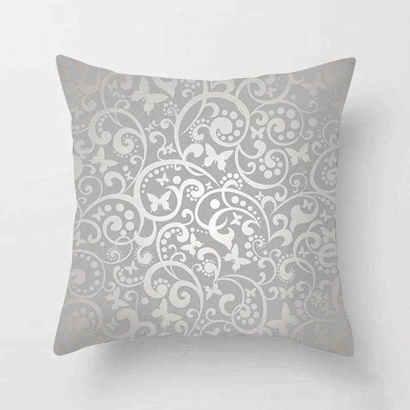 Axyaa Pink Geometric Print Decor Pillow Cover for Modern Luxury Home
