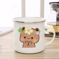 Axyaa Cartoon Bear Boob Enamel Cup Mug - Fun Drinkware Mug for Tea, Coffee, Beer