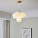 Axyaa Modern Glass Chandelier Luxury French Pendant Light for Home Decor