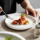 Axyaa Ceramic White Steak Plate - High-value Hotel Tableware