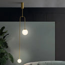 Axyaa Glass Ball Vertical Chandelier - Nordic Geometric Pendant Light