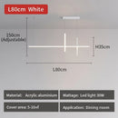 Axyaa LED Pendant Lamp: Minimalist Strip Chandelier for Dining Room, Kitchen, or Bar