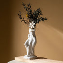 Axyaa Venus Ceramic Vase - Nude Palm Art Ornament for Home Decor