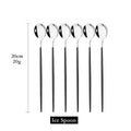 Axyaa Gold Cutlery Set: 6Pcs Long Handle Spoons for Coffee, Tea, Juice, Ice Cream