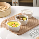 Axyaa Ceramic Stew Pot Steamed Egg Bowl with Cover - Restaurant Tableware