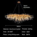Axyaa Luxury Crystal Pendant Chandelier for Living Room Dining Bedroom