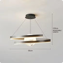 Axyaa Black Ring LED Pendant Lamp for Living Room, Bedroom, Kitchen - Modern Minimalist Chandelier
