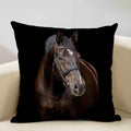 Axyaa Horse Pattern Cushion Cover 45x45cm Linen for Home Living Room Art Decoration