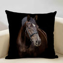 Axyaa Horse Pattern Cushion Cover 45x45cm Linen for Home Living Room Art Decoration