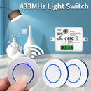 Axyaa Wireless Light Switch Mini Round Button Remote Control LED Lamp