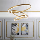 Axyaa Stainless Steel LED Chandelier for Nordic Home Decor & Dining Room Lighting