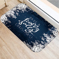 Axyaa Christmas Snow Deer Print Door Mat Non-Slip Floor Carpet - Home New Year Decoration