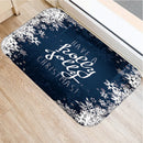 Axyaa Christmas Snow Deer Print Door Mat Non-Slip Floor Carpet - Home New Year Decoration