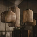 Axyaa Japanese Rattan Weaving Pendant Chandelier for Wabi Sabi Living Room