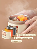 Axyaa Stainless Steel Lunch Box Set with Insulated Bag, Thermal Food Container
