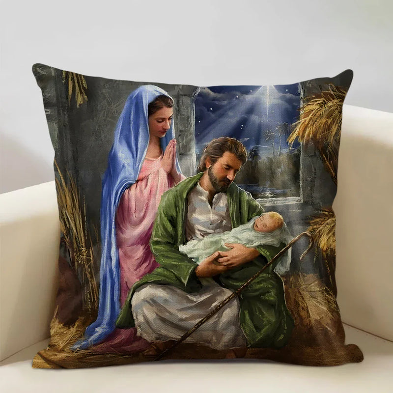 Jesus Decor Pillow Cover 45x45cm Home Sofa Art Decor Gift Axyaa