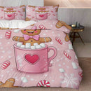 Axyaa Queen Crown Pattern Duvet Cover Set - Ultra-Soft Microfiber Bedding