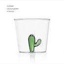 Axyaa Cactus Bunny Duck Clear Glass Tumbler Cup - Table Decor Drinkware