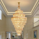 Axyaa Crystal Chandelier: Modern Luxury Stair & Living Room Lighting