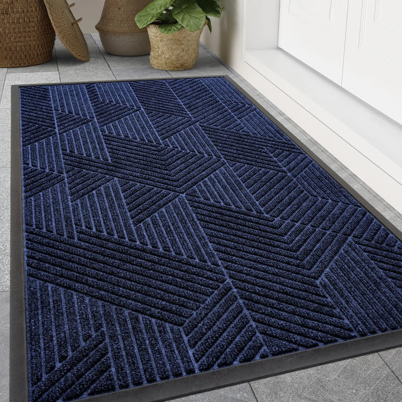 Axyaa Rubber Entrance Doormats: Non-slip Heavy Duty Outdoor Mats