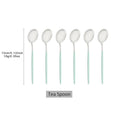 Axyaa Stainless Steel Mini Teaspoon Set - Set of 6 Silver Stirring Spoons