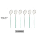 Axyaa Stainless Steel Mini Teaspoon Set - Set of 6 Silver Stirring Spoons