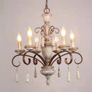 Axyaa Vintage Loft Wood Chandelier for Living Room Dining Bedroom